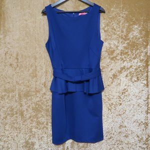 Isaac Mizrahi Blue Peplum Dress - Size 14